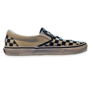 Vans Black and White Canvas Skate Stackform Slip On M10.5/W12